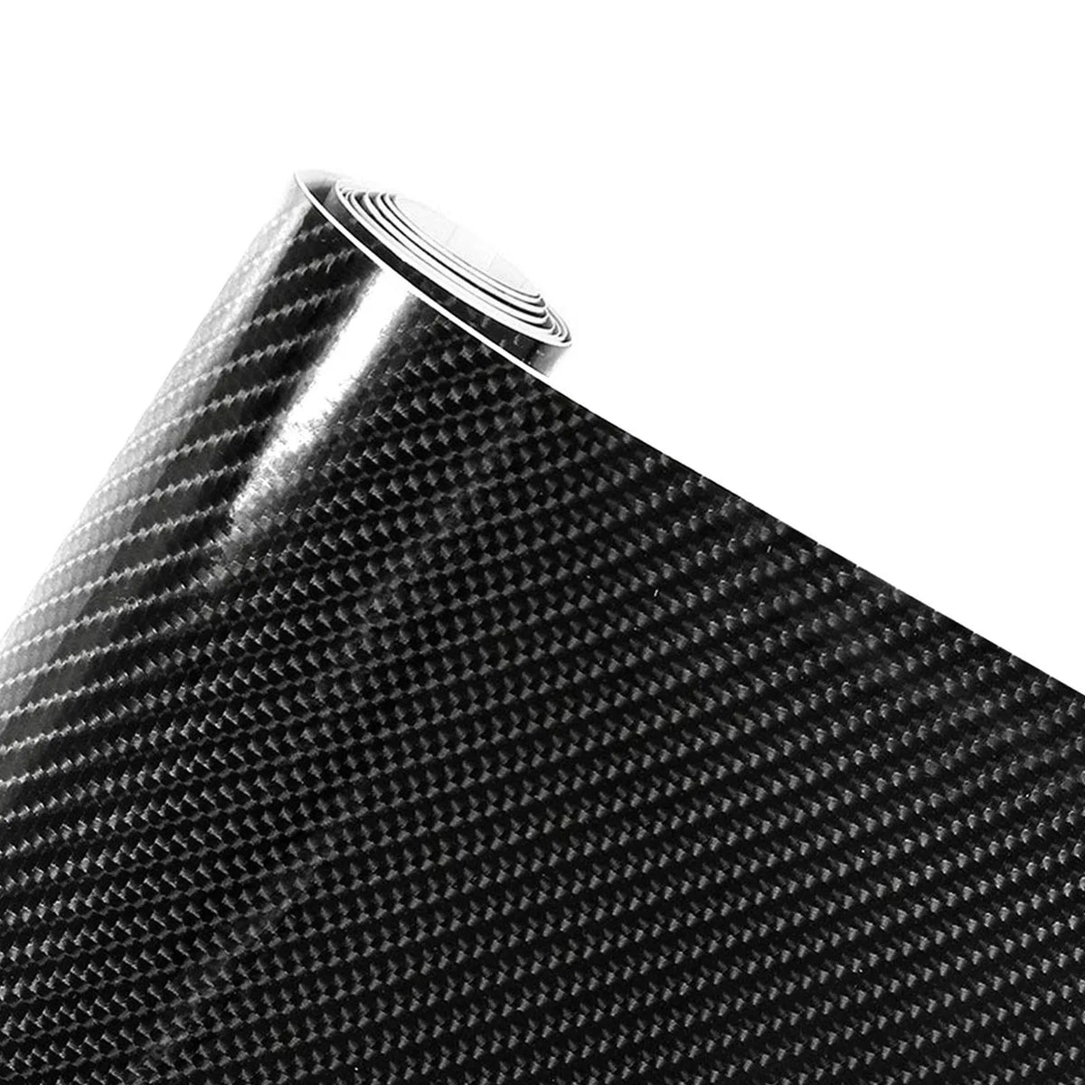 Black 7D Carbon Fiber Car Wrap High Gloss Vinyl Wrap Film Roll Bubble Free Air - Image 4