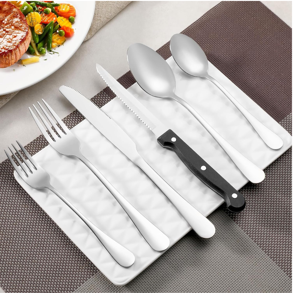 12 Piece Stainless Steel Dinner Forks Set Mirror Polished Silverware For Home - Image 5