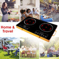 Portable Electric Double Burner 7000W 110V Countertop Hot Plates with Smooth