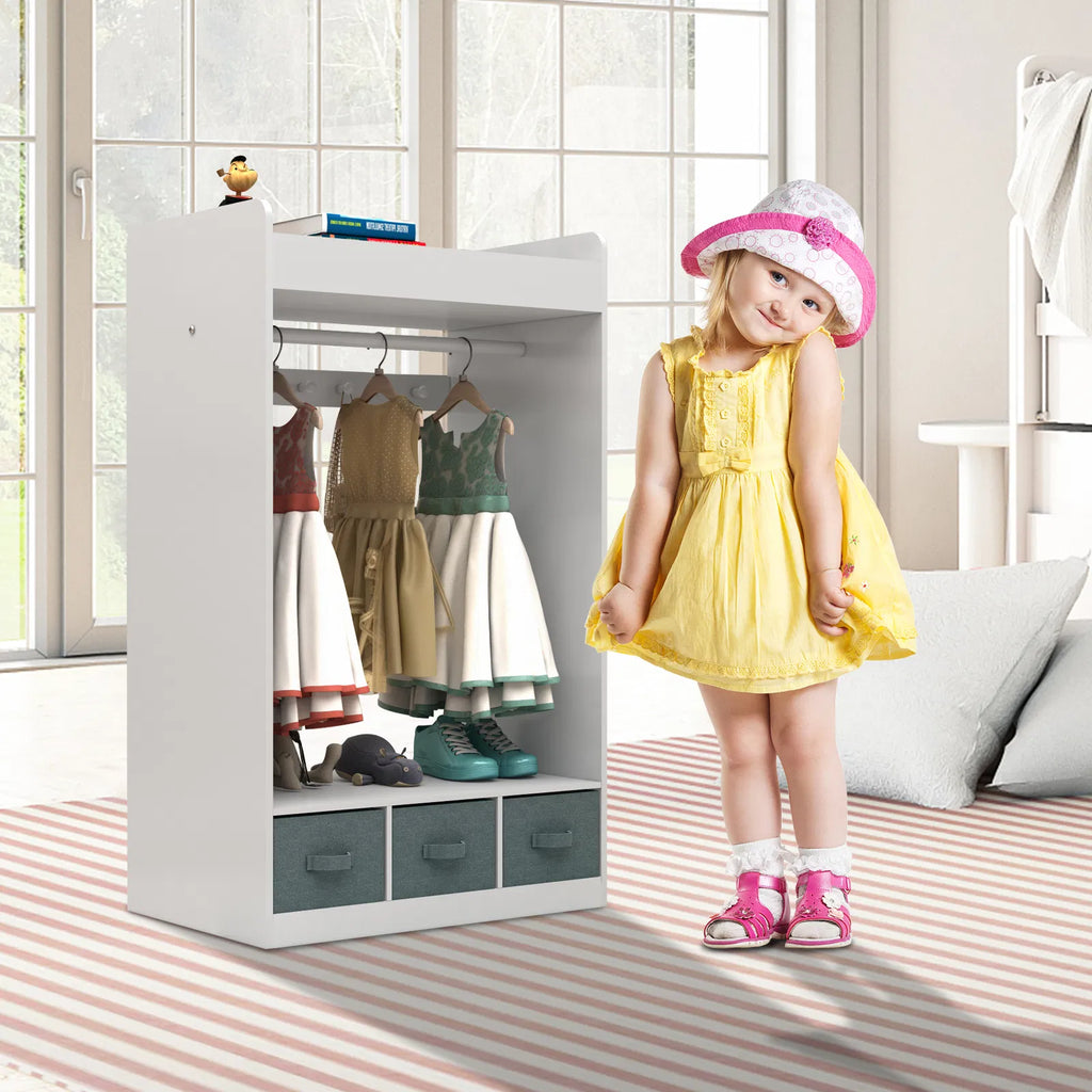 kids costume organizer rack armoire detail and structure