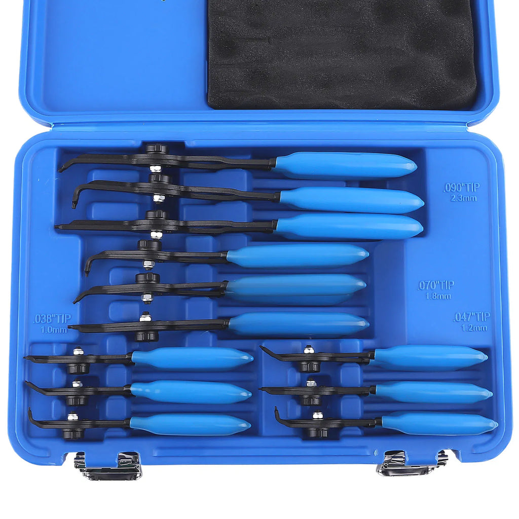 12 PC Versatile Retaining Snap Ring Pliers set Heavy Duty Fixed Tip 0 45 90 - Image 5