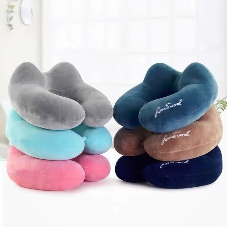 embroidered memory foam shaped neck main view