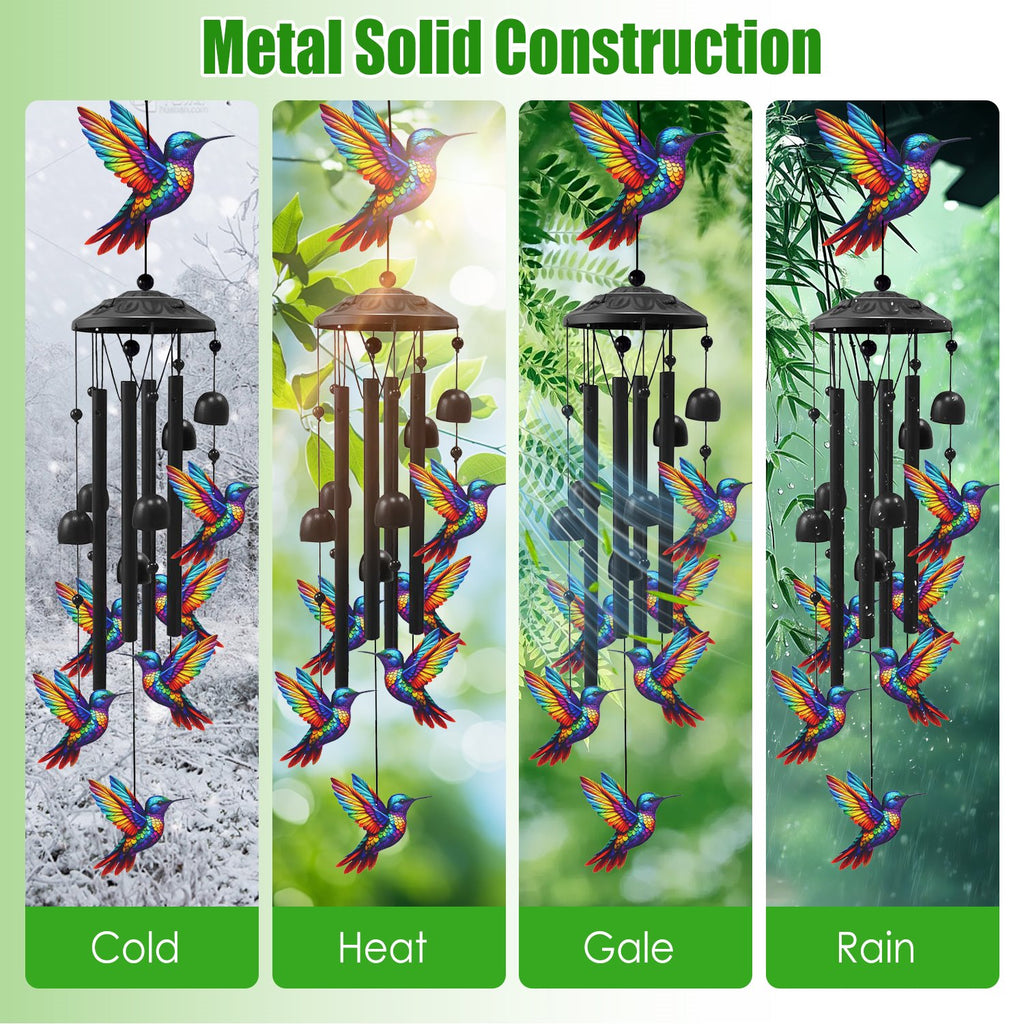 1Pc Butterfly Wind Chimes For Outside Metal Wind Chimes With Aluminum Tubes - Image 4