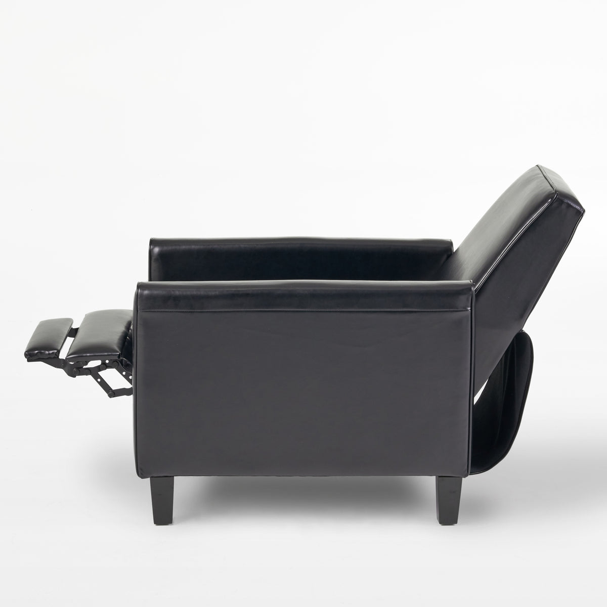 27.5" Push Back Recliner Chair Upholstered Recliner Armchair with Solid Beech - Image 2