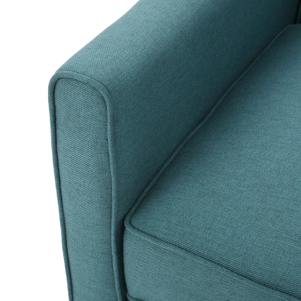27.5" Push Back Recliner Chair Upholstered Recliner Armchair with Solid Rubber - Image 2