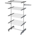 Garment Drying Rack Stainless Steel Folding Clothes Hanging Rack with Side