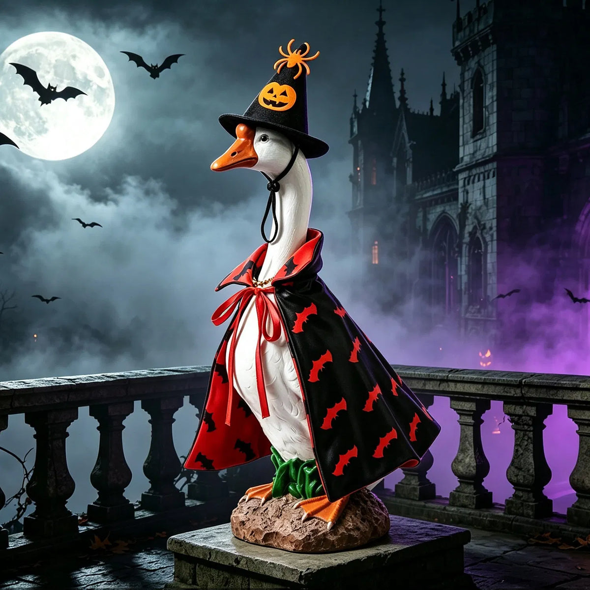 Porch Goose Halloween Costume for 23" Goose Statue Sparkling Sequin Goose - Image 5
