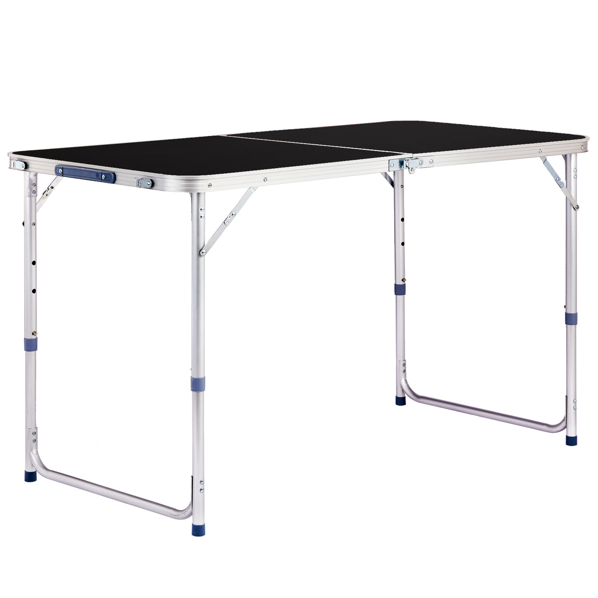 4-Foot Black Aluminum Folding Table