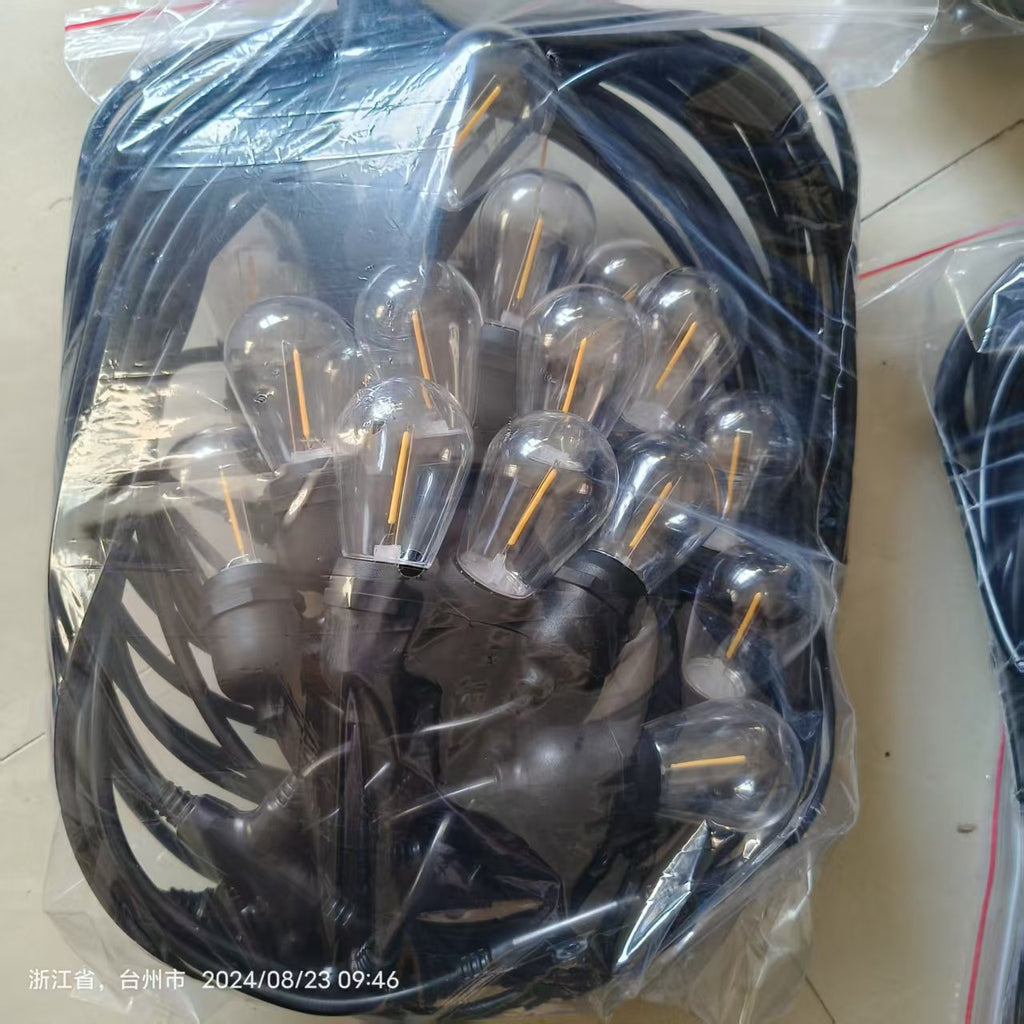 10M String Lights Outdoor 110V Hanging Patio Lights With 10 E27 Sockets Warm - Image 4
