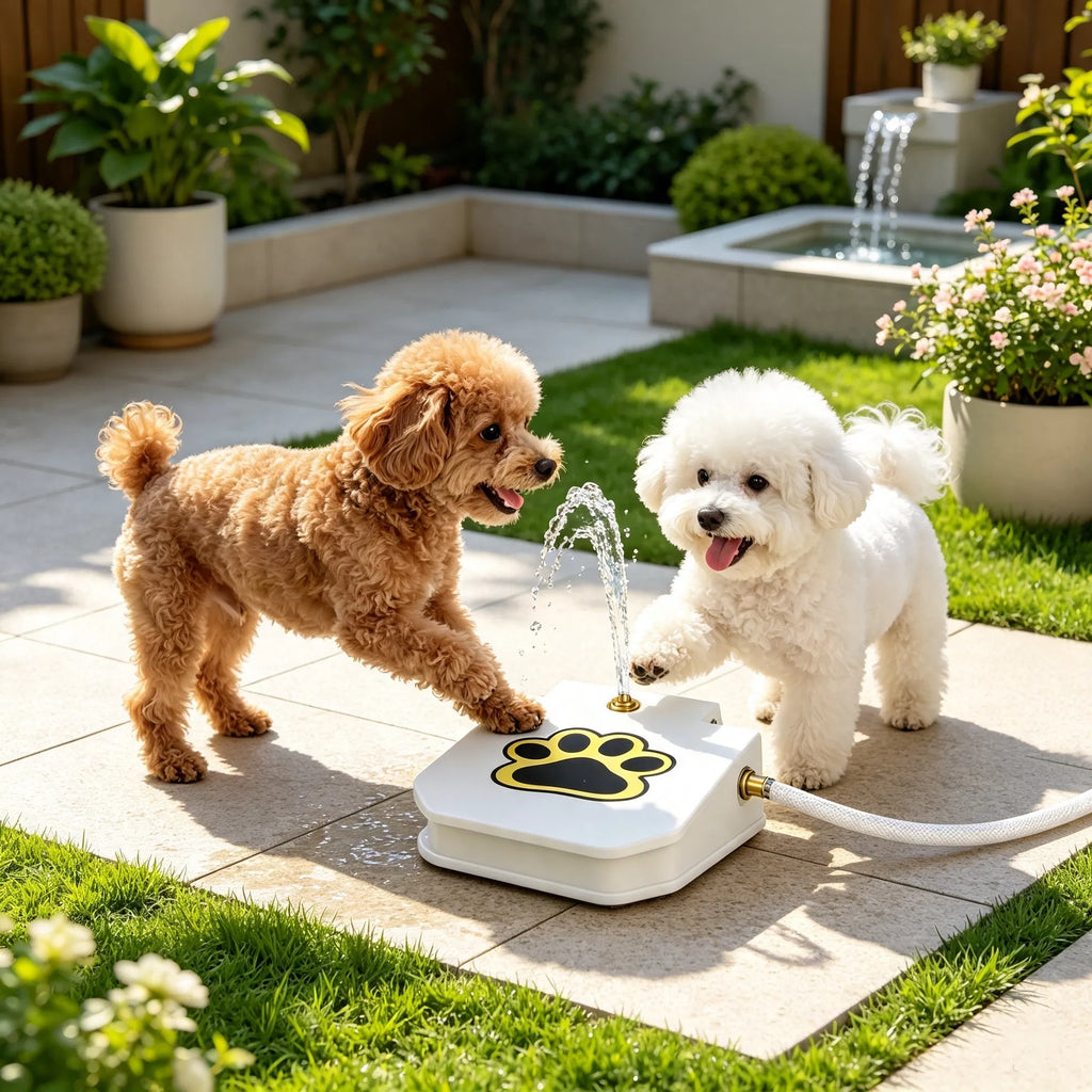 Dog Water Fountain Outdoor No Electricity Step On Activated Pet Sprinkler Paw - Image 5