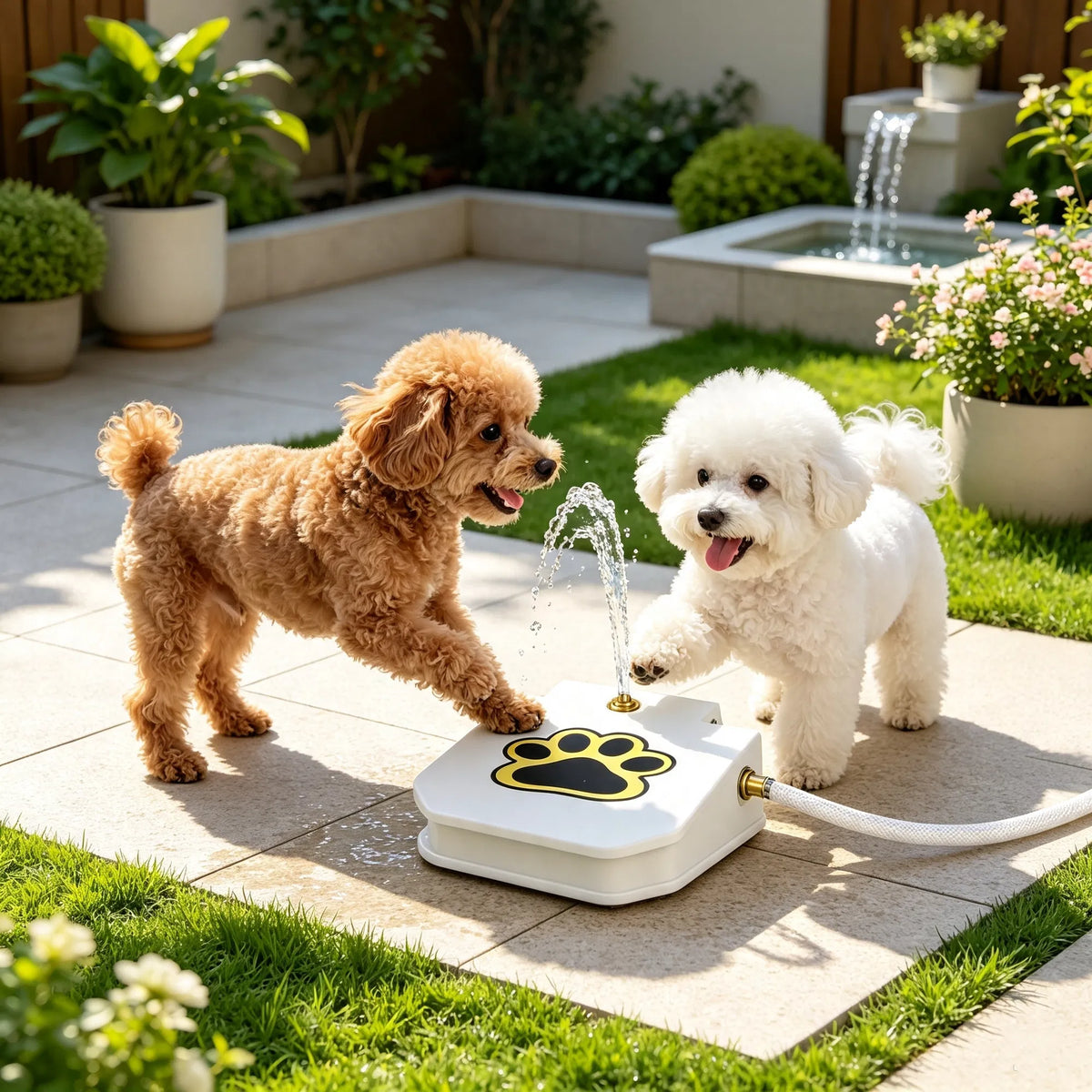 Dog Water Fountain Outdoor No Electricity Step On Activated Pet Sprinkler Paw - Image 5