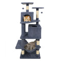 57" Multi Level Cat Tree For Multi Cat Households 2 Condos & Hammock With