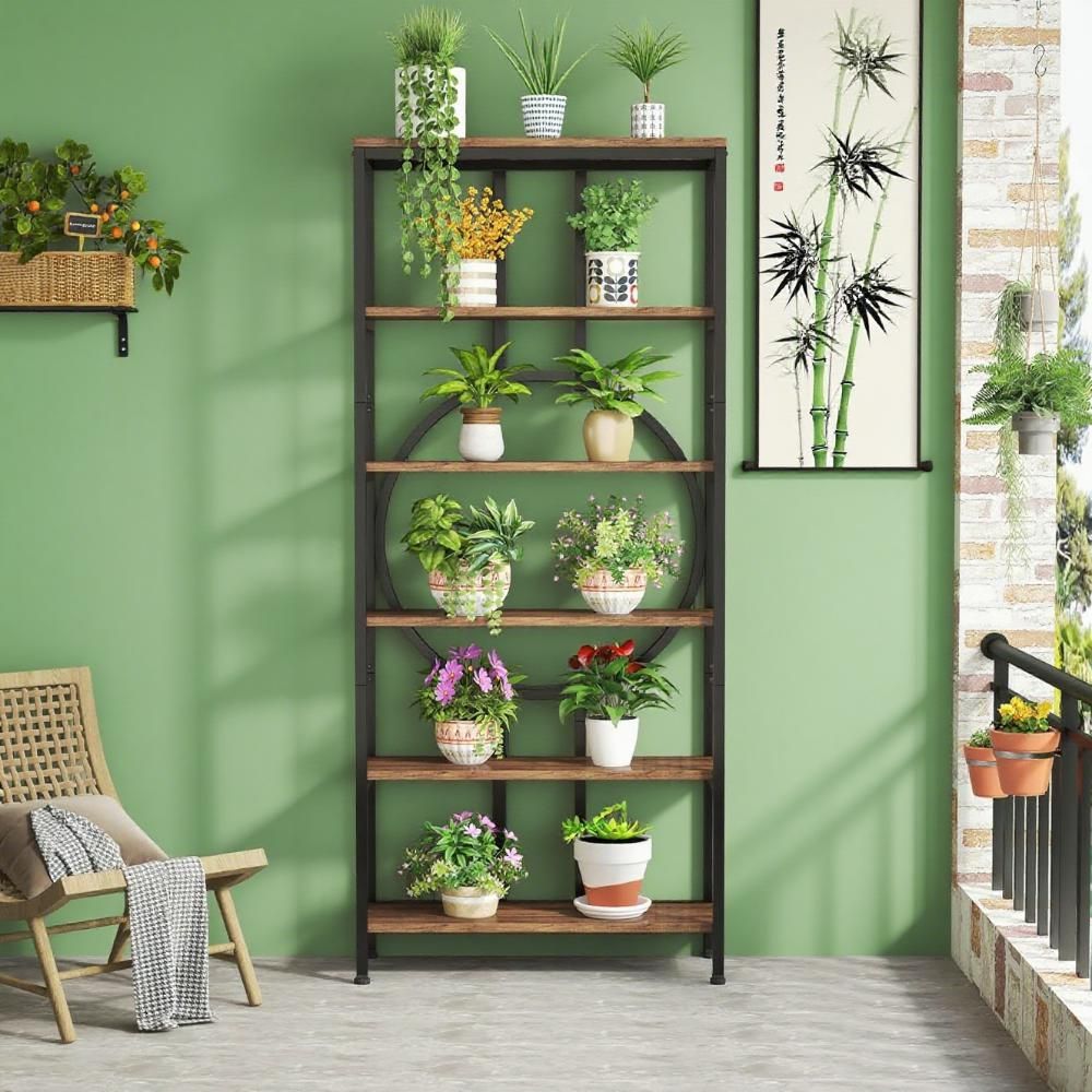 Rustic Brown Multipurpose Storage Bookshelf