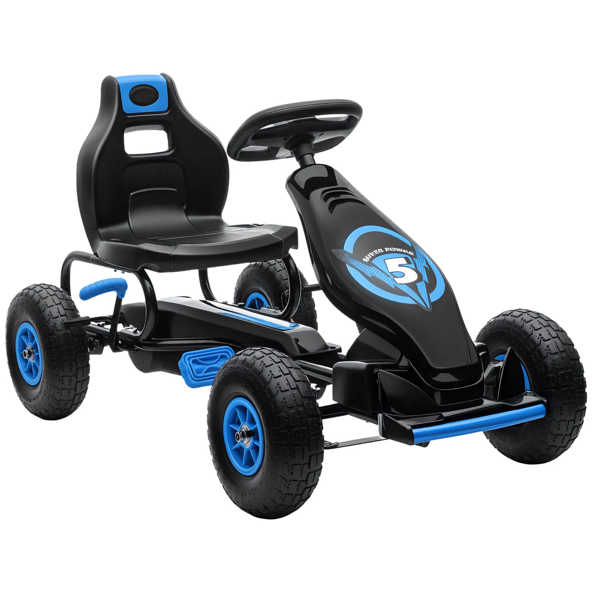 Kids Pedal Go Kart Ride On Toys for Boys Girls with Ergonomic Adjustable Seat