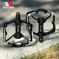 Bicycle Pedals DU Bearing Aluminum MTB Bicycle Pedals Black 9/16 Inch