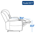 Up to 350 LBS Chenille Power Lift Recliner Chair Heavy Duty Motion Mechanism