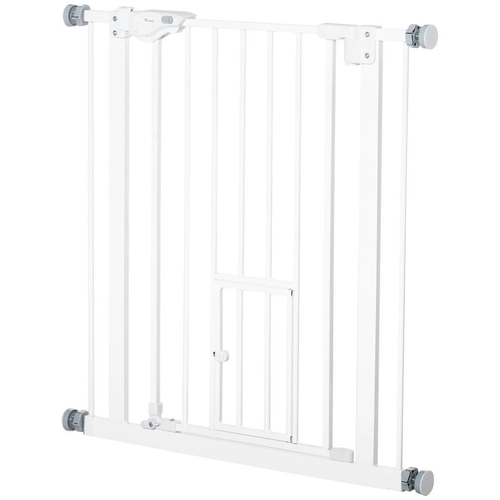 Pet Gate Extra Wide Press Mounted with Cat Door Auto Closing Pet Gate for - Image 4