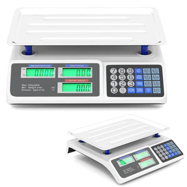 66lb/30kg Digital Produce Scale: 0.01lb/5g Precision Dual Backlit LCD 3 Power - Image 3