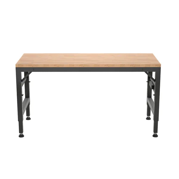 60in adjustable garage workbench with rubberwood top product view 7