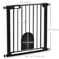 30" 32" Extra Wide Pet Gate Barrier with Small Door 30"H Dog Gate with Safety