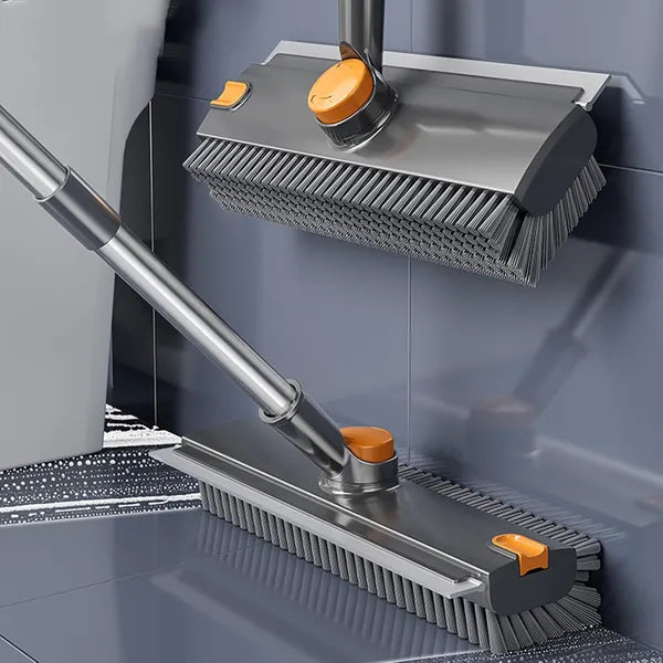 scrub brush with long handle in use lifestyle