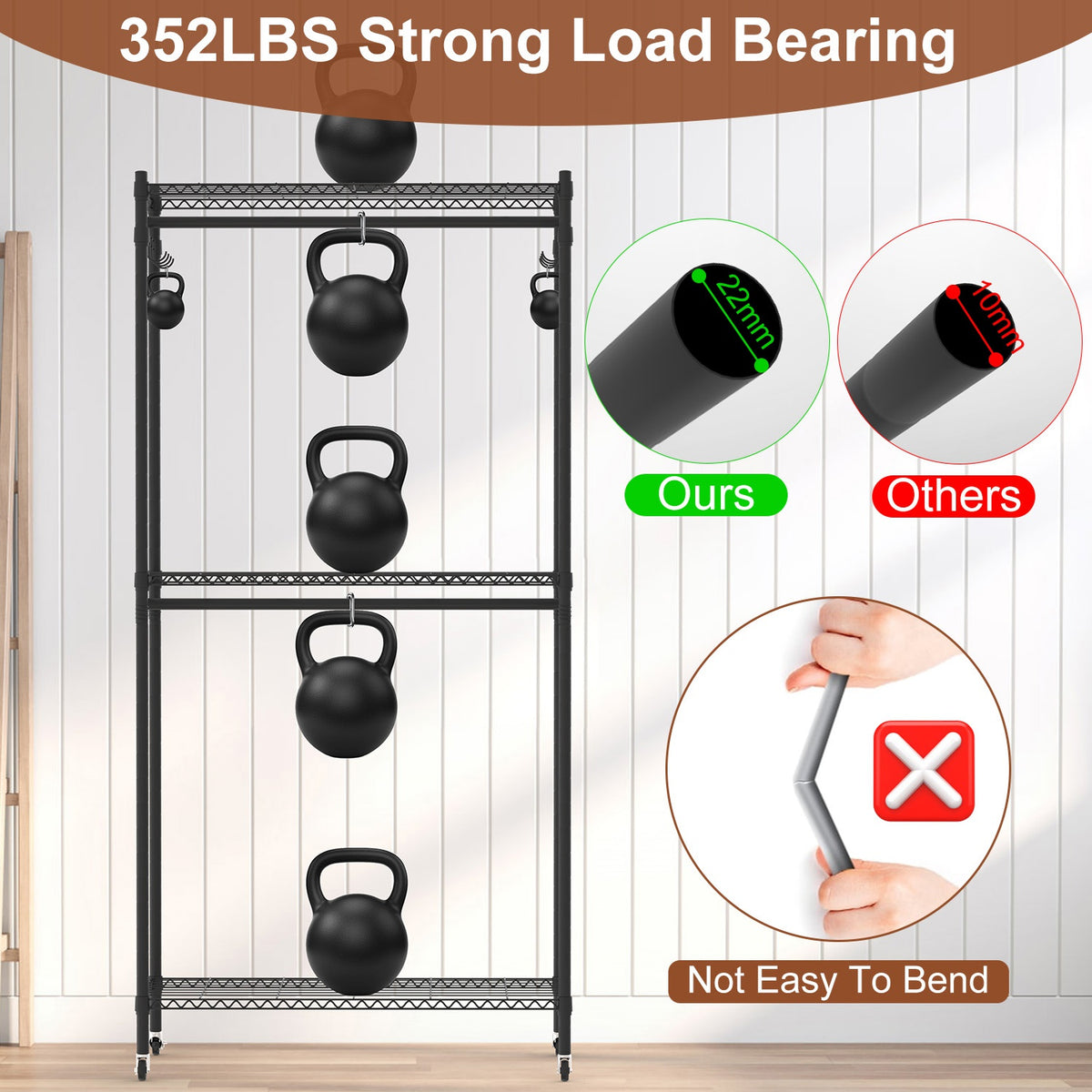 1Pc 2 Tier Foldable Clothing Rack With Cover Portable Wardrobe Closet Covered - Image 3