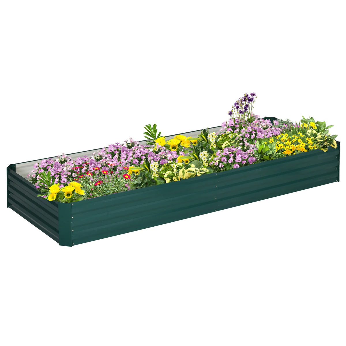 95" x 36" x 12" Galvanized Raised Garden Bed Metal Elevated Planter Box for - Image 2