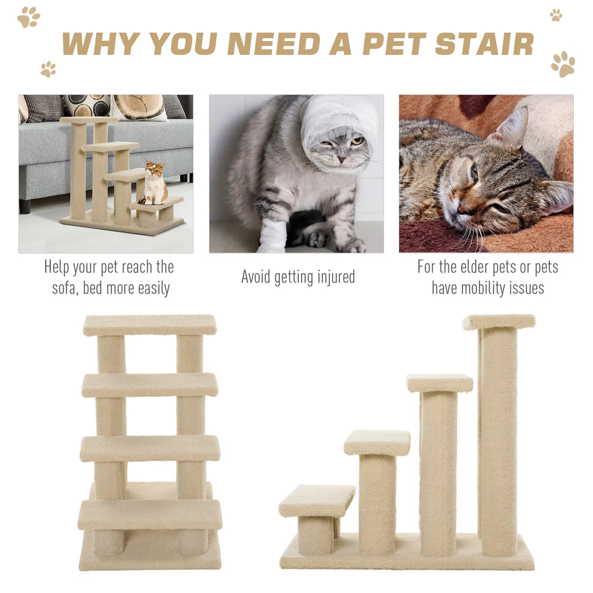 Pet Stairs Dog Cat Step Scratch Post