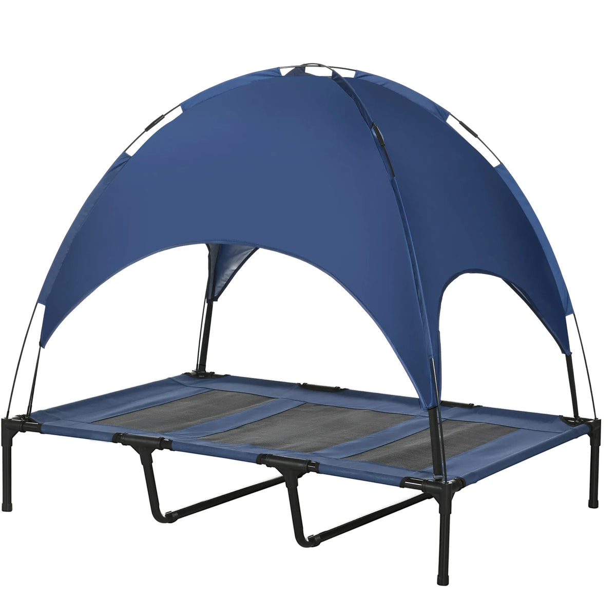 Elevated Cooling Pet Bed Portable Raised Dog Cot with Canopy for XL Sized Dogs - Image 4