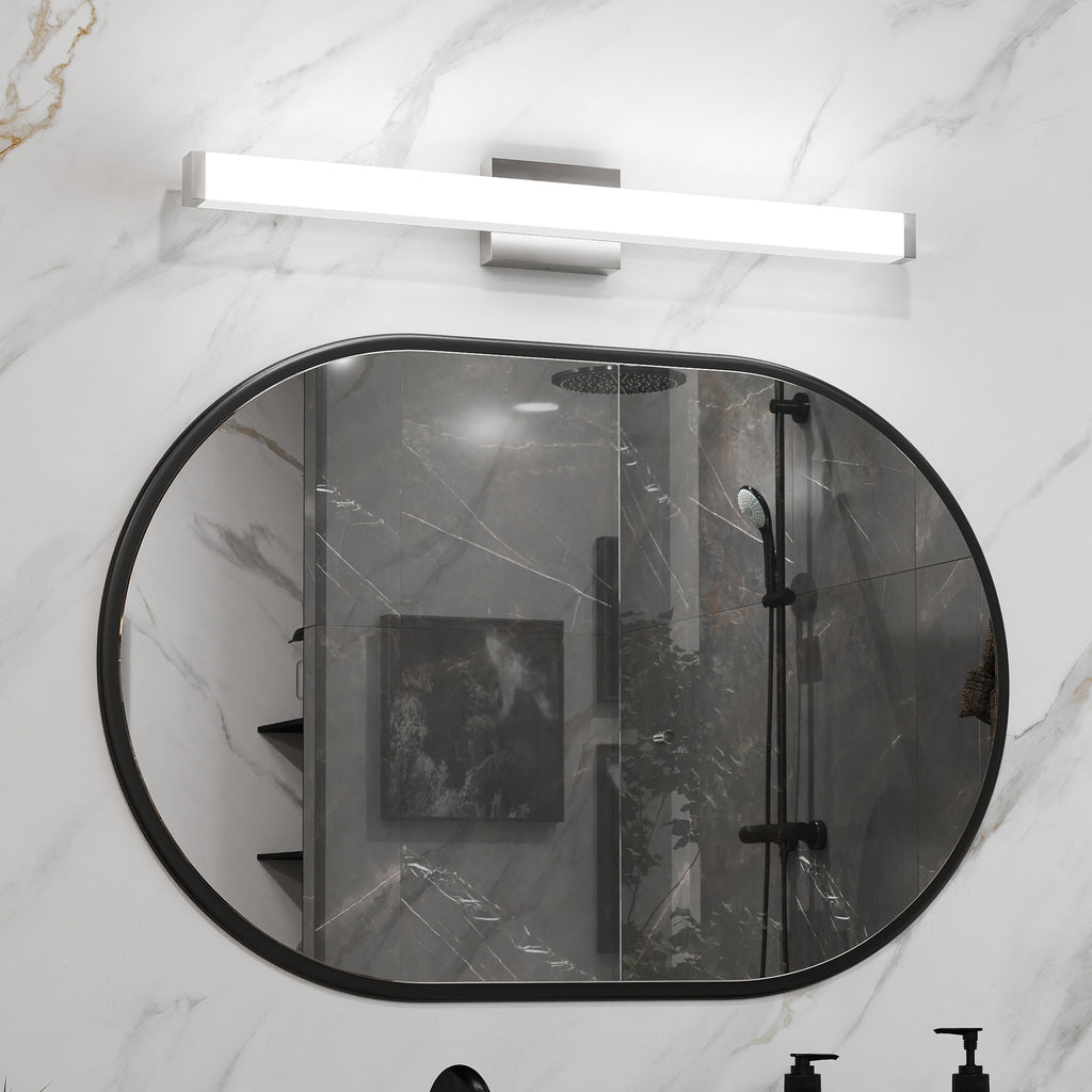 bathroom vanity light brushed nickel product angle 8