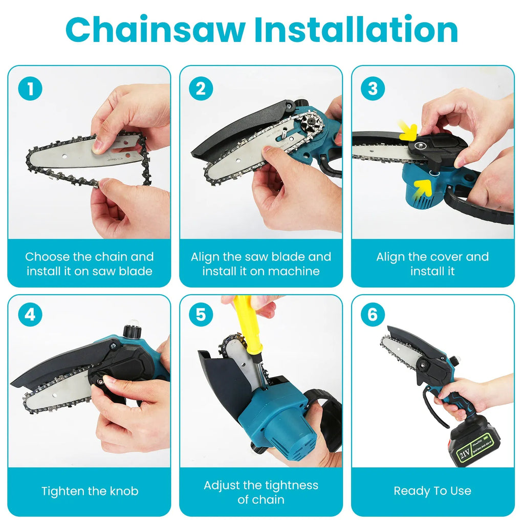 4 in 1 Cordless Pole Pruning Shears and Electric Chainsaw Set with Extension Pole - Additional Product View Pole Pruning Shears