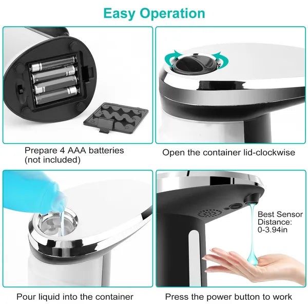 automatic soap dispenser 16 9oz dimensions and features