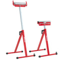 2 Pack Heavy Duty Metal Folding Roller Stand with Edge Guides Portable