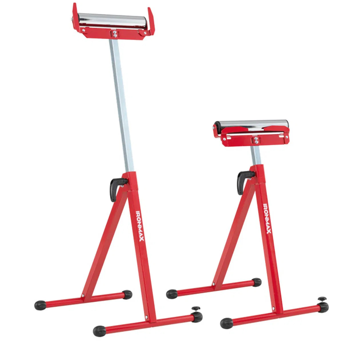 2 Pack Heavy Duty Metal Folding Roller Stand with Edge Guides Portable