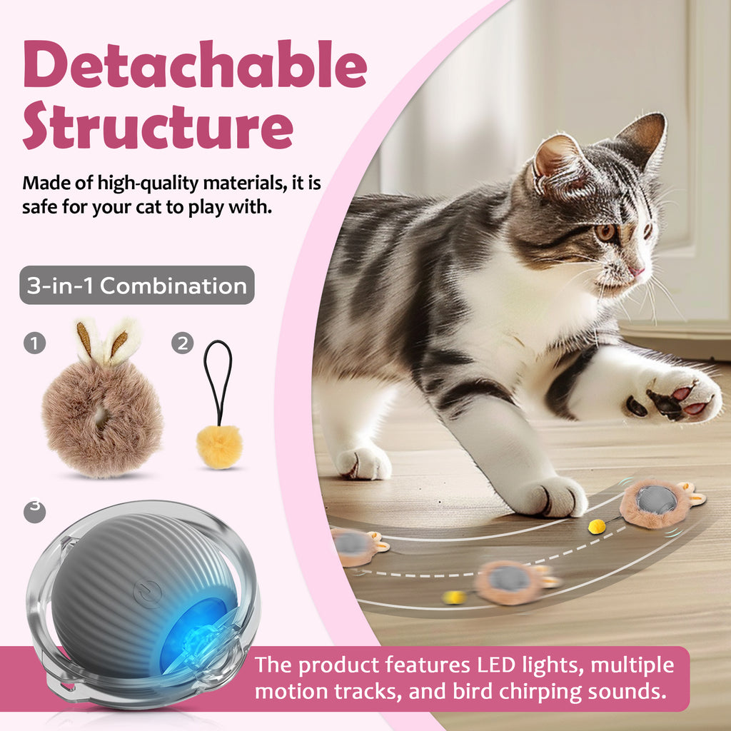 Interactive Toys Ball For Cats Dog Agile Moving Cat Ball Motion Activated - Image 3