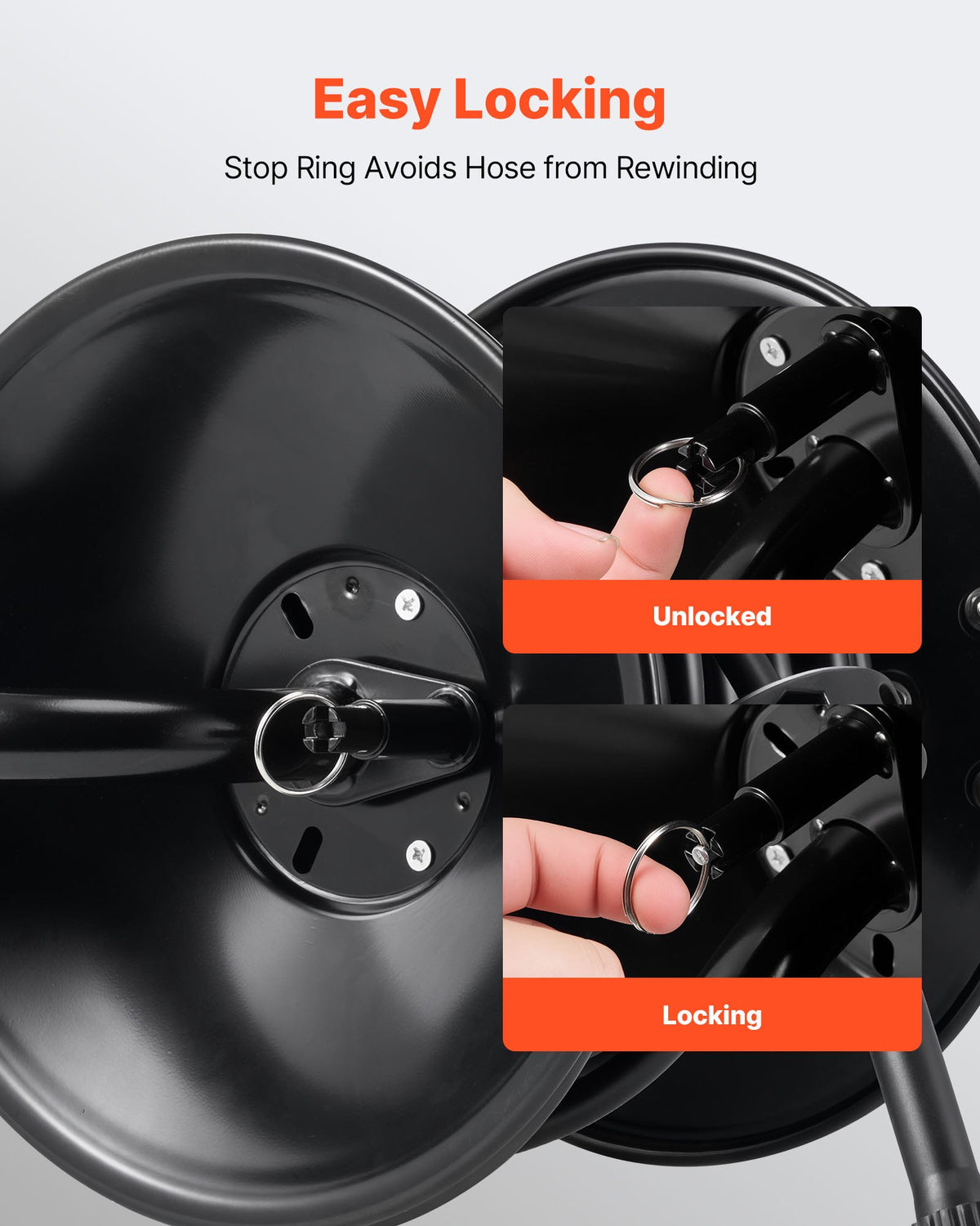 pressure washer hose reel 50 packaging and components