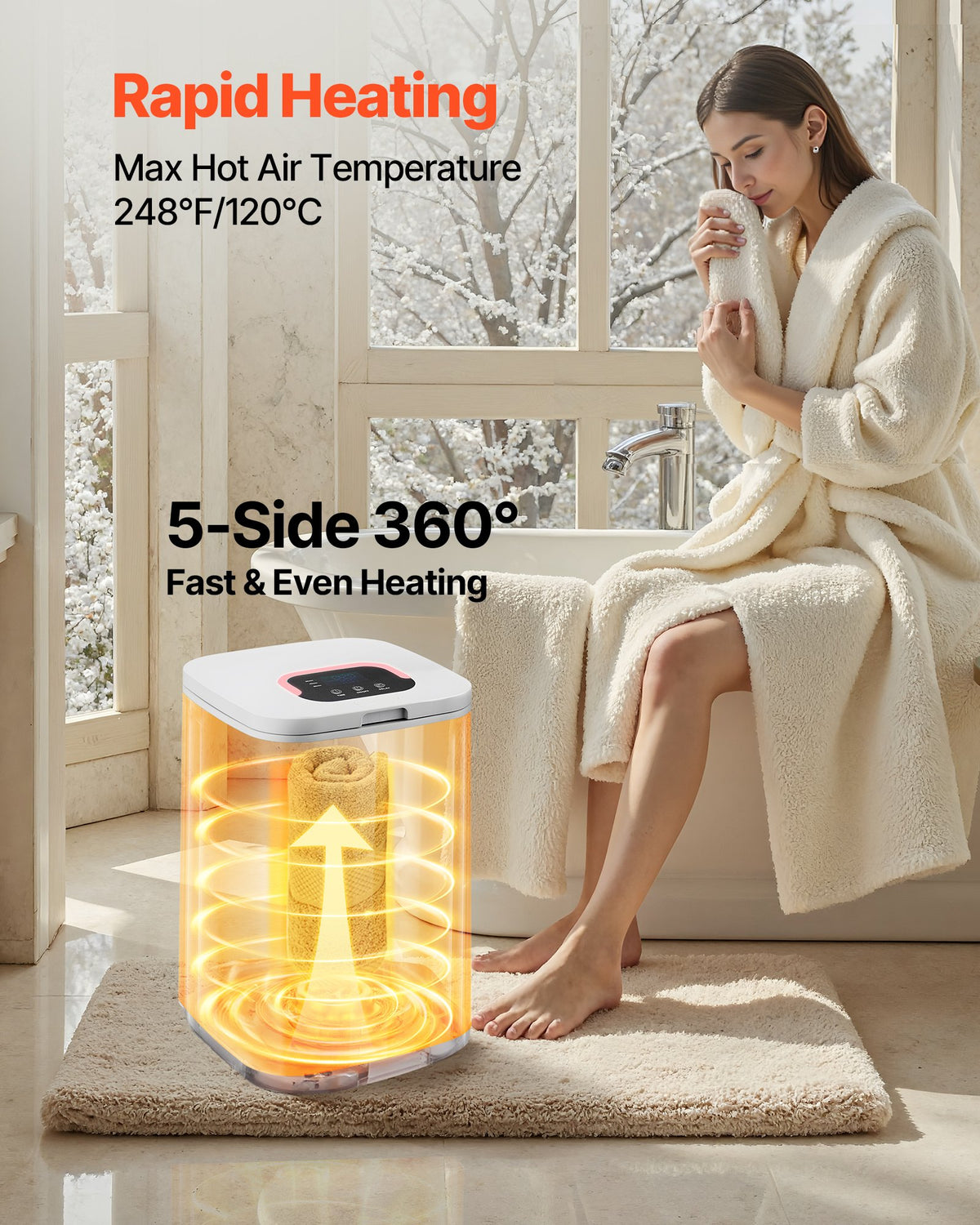 20L Towel Warmer Bucket With 24H Delay Timer Child Lock Auto Shut Off Heater - Additional Product View 6