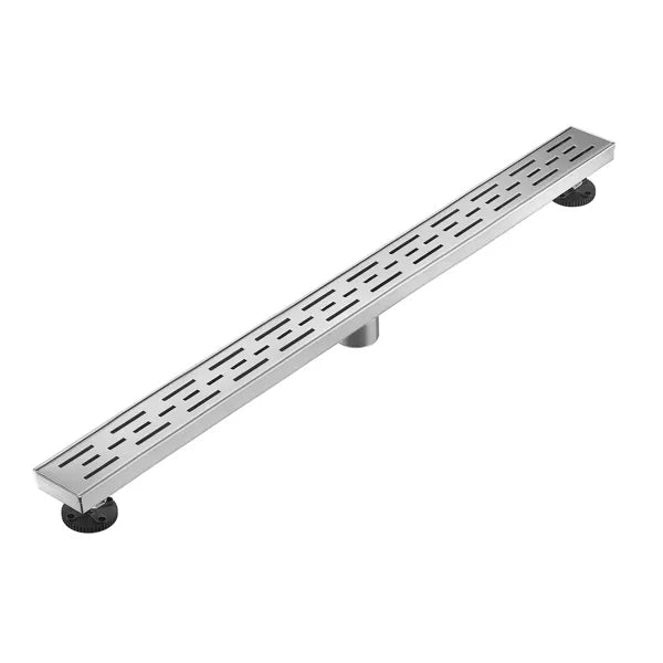 36 Inch Linear Shower Drain with Removable Brick Patterned Grate Cover 304 - Image 2