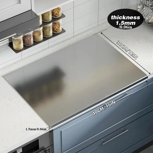 XXL Cooked Meat Baking Tray Double Sided Cutting Board Stainless Steel - Image 4