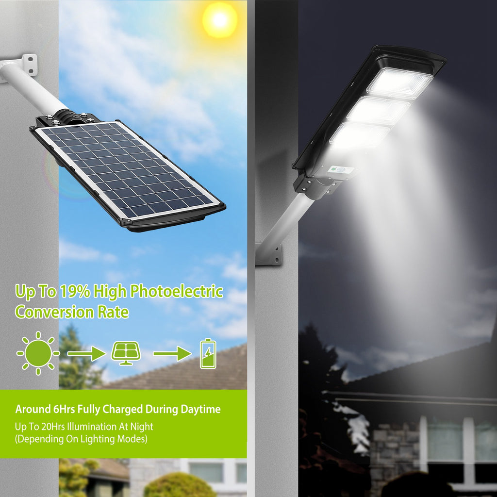 Solar Street Path Light Outdoor 180LEDs Sensor Remote Control Wireless Lamps - Image 4