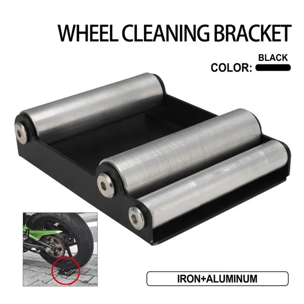Motorcycle Wheel Cleaning Stand With Motorcycle Bike Cleaning Brush Kit