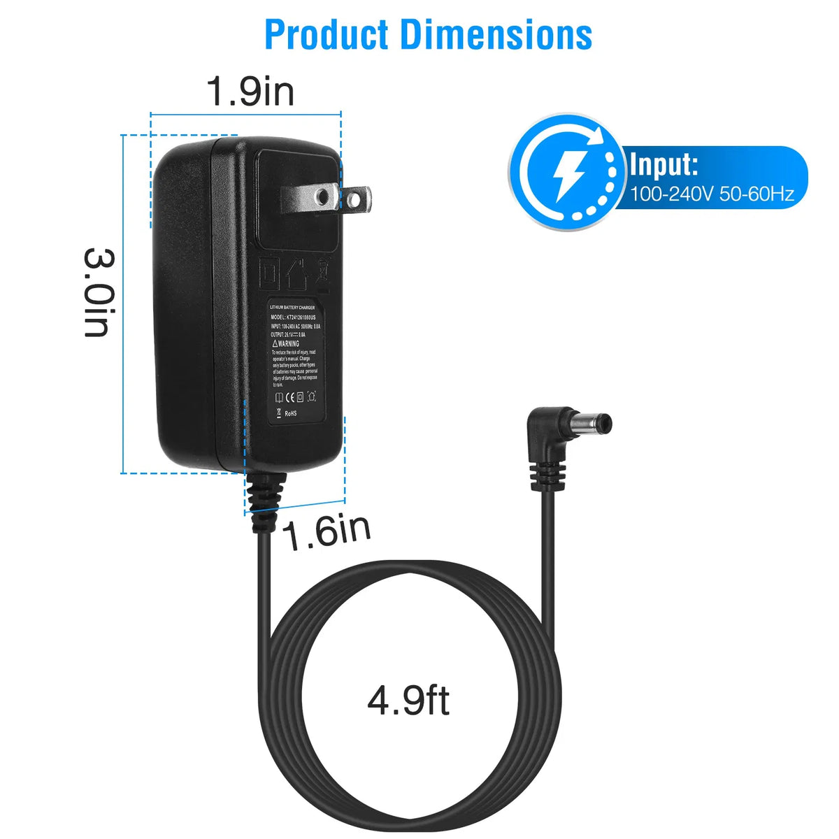 Battery Charger Compatible with Dyson Cordless Vacuum V6 V7 V8 DC58 DC59 DC61 - Image 3