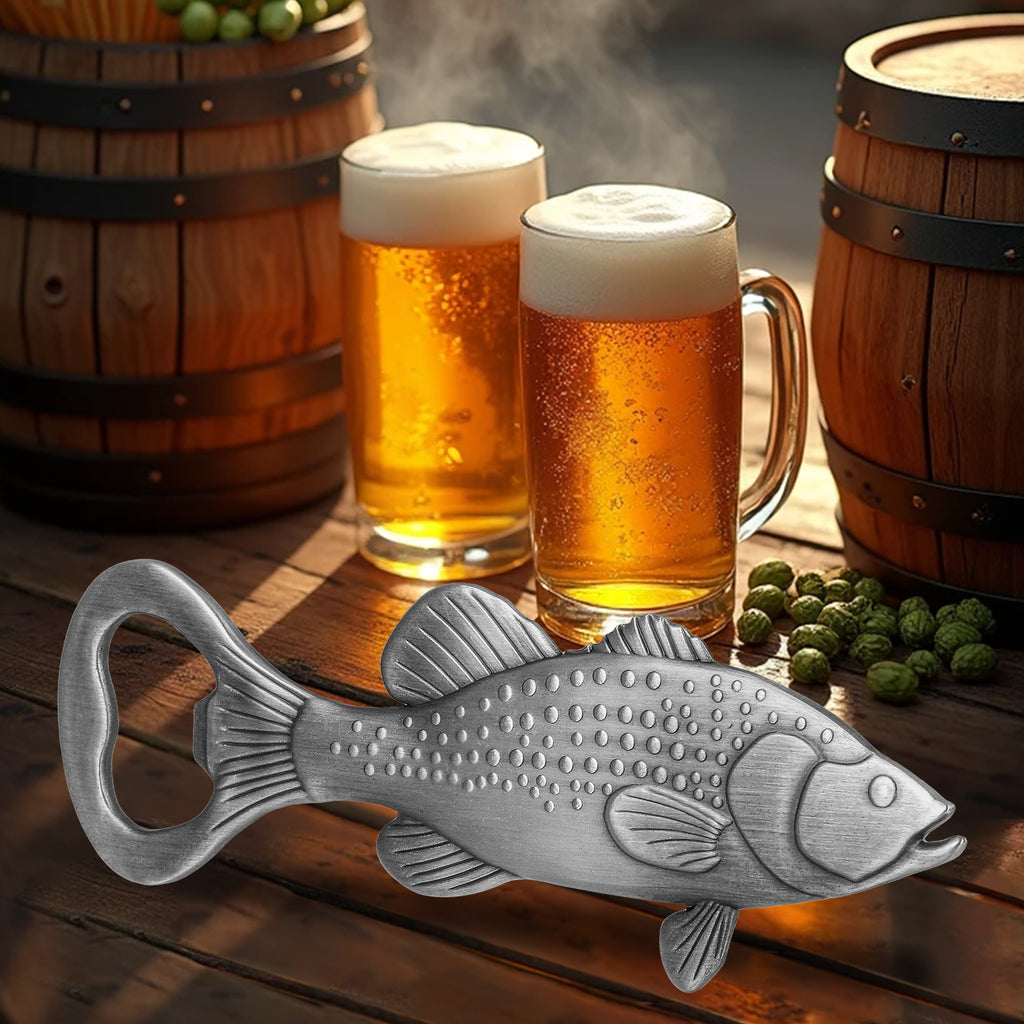 Creative Sea Bass Bottle Opener With Velvet Bag Exclusive Gift For Fishing - Image 3