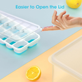 Ice Cube Tray With Lid And Bin 4 Pack Silicone Ice Cube Trays For Freezer
