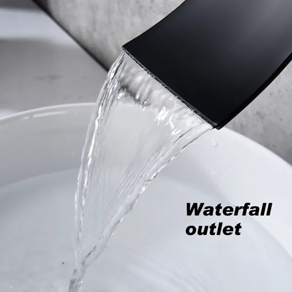 Wall mounted bathroom waterfall faucet - Image 3