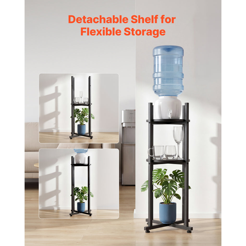 Water Dispenser Stand Tiers Jug Holder For 1 Bottle Heavy Duty Rack Organizer - Angle and Detail View