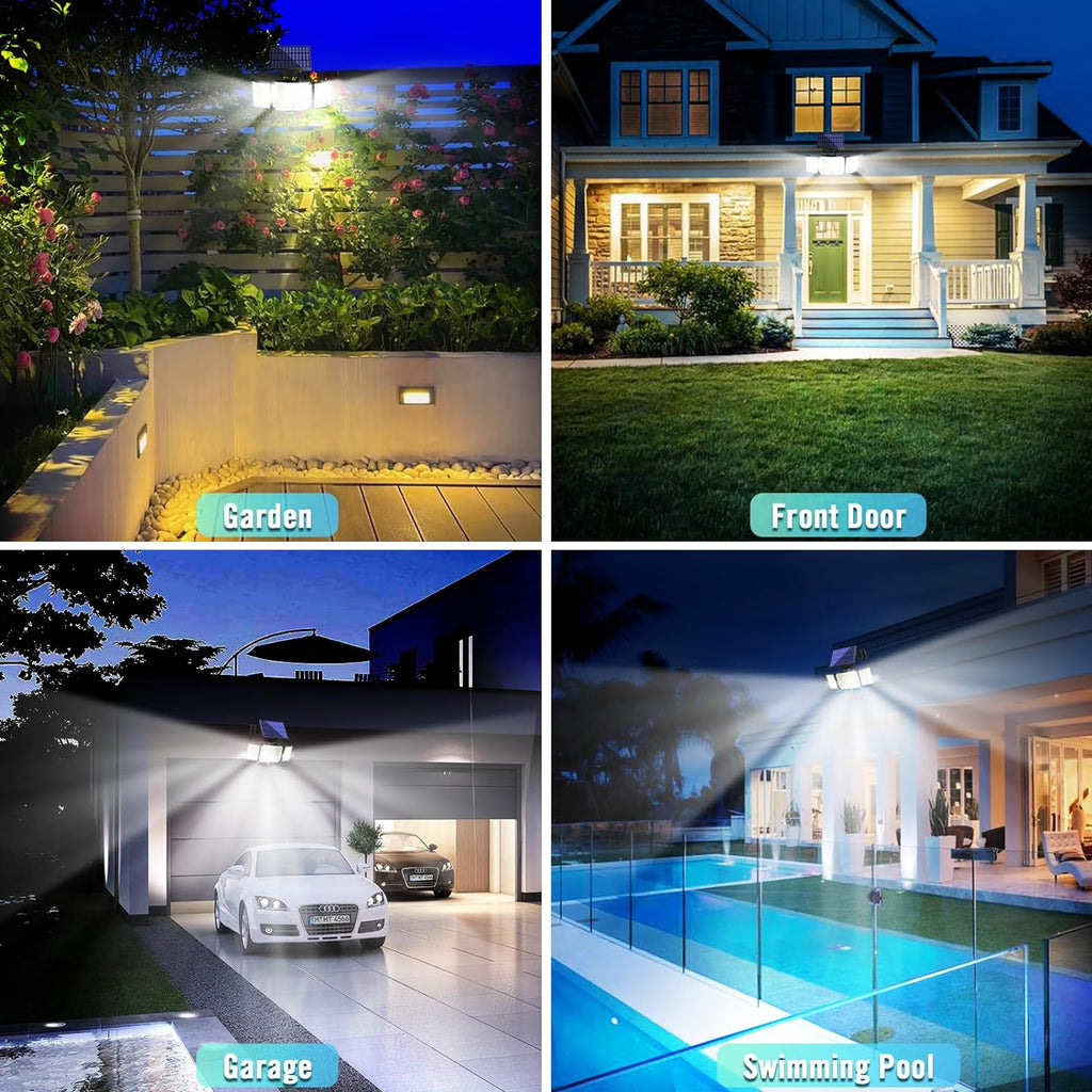 1 Pack Outdoor Solar Light 348 LED Motion Sensor Light With Remote Control - Image 5