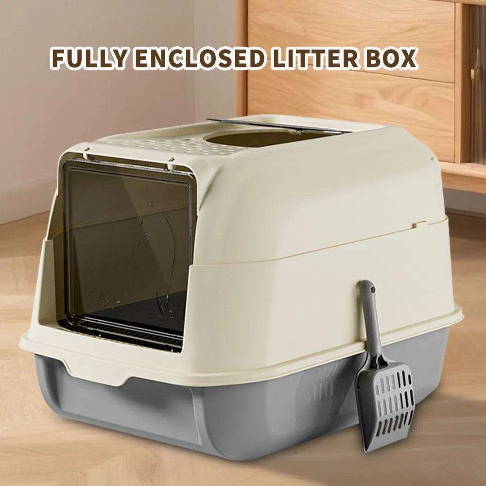 Double Door Cat Litter Box Allowing Cats To Enter The Bathroom More Smoothly - Image 3