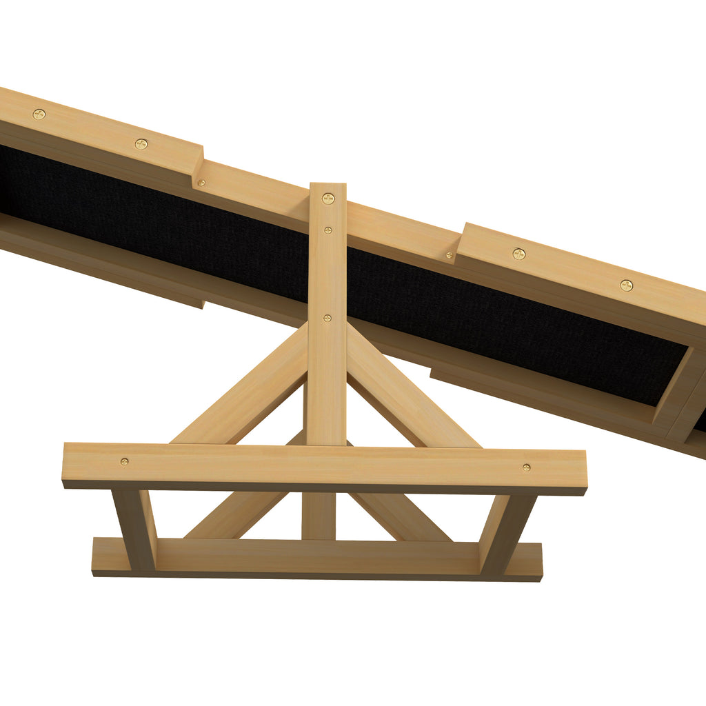 Wooden Dog Agility Seesaw for Training and Exercise Yellow - Image 5