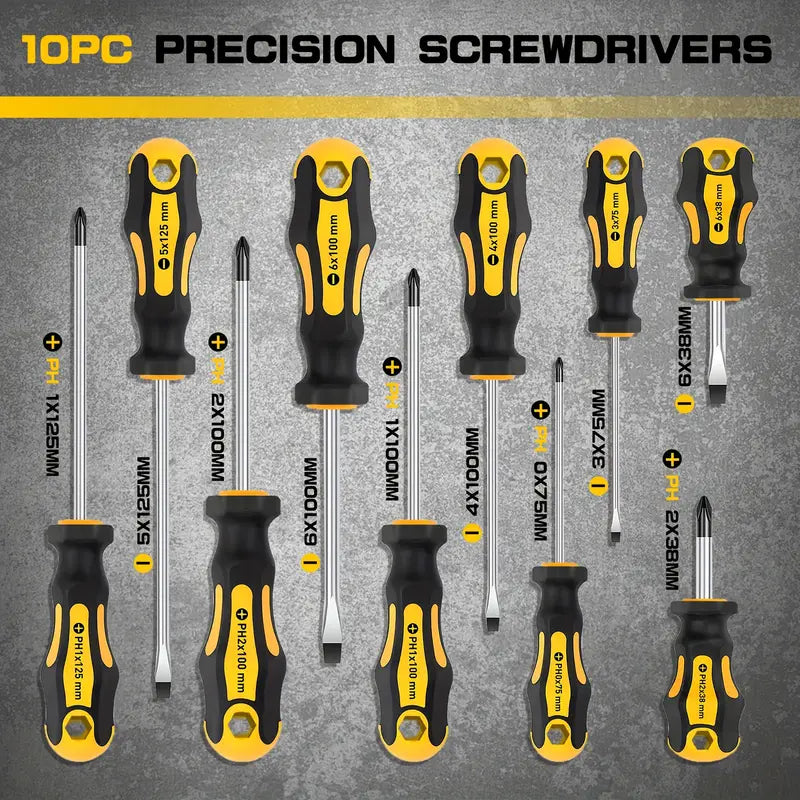 10 Piece Screwdriver Set 3 6inch Screwdrivers Household Tools Hand Tools